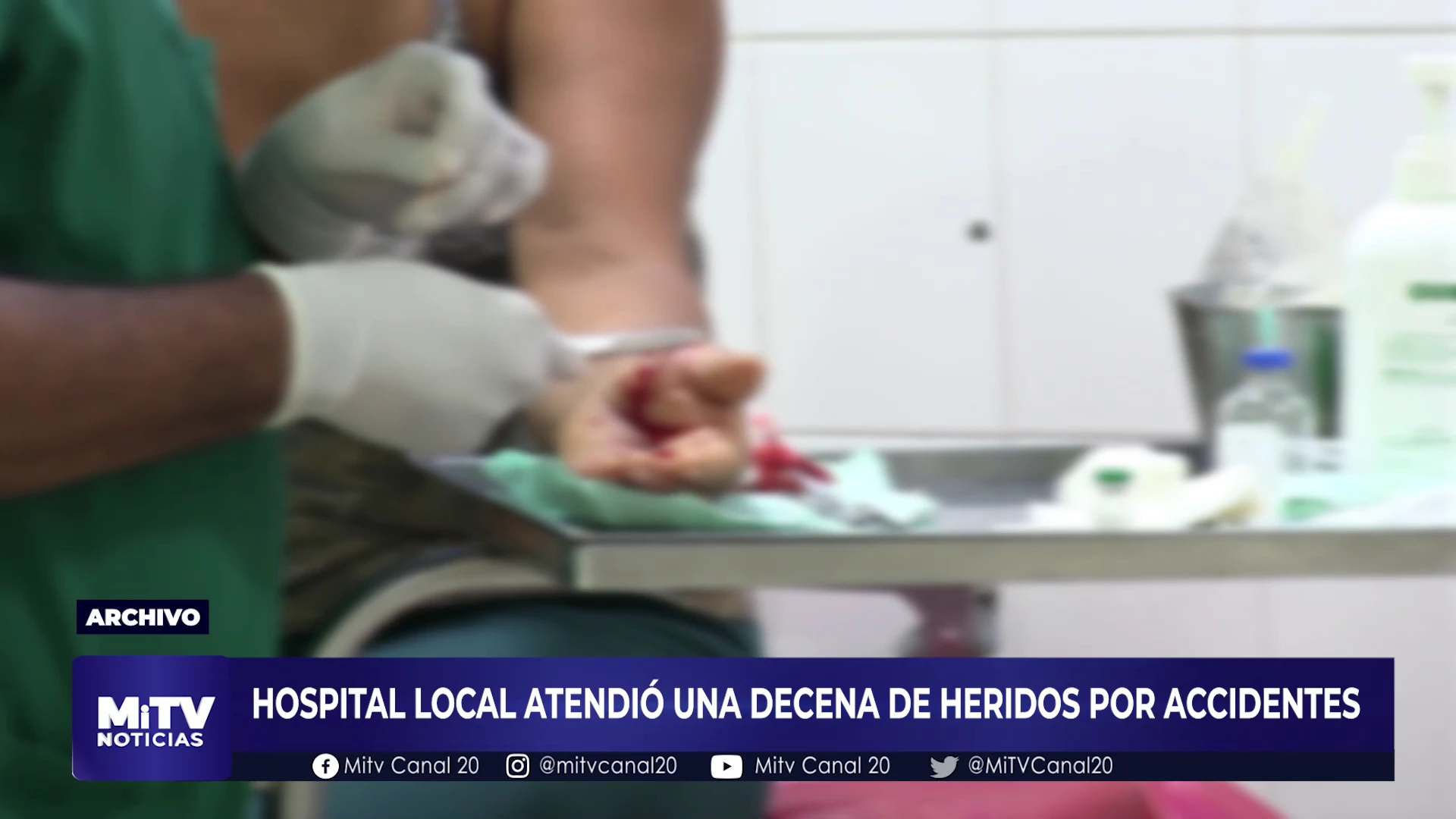 HOSPITAL LOCAL ATENDIÓ UNA DECENA DE HERIDOS POR ACCIDENTES