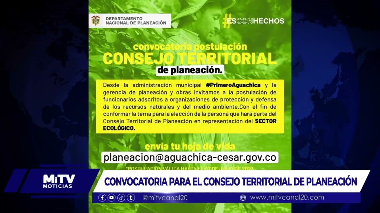 CONVOCATORIA PARA EL CONSEJO TERRITORIAL DE PLANEACIÓN